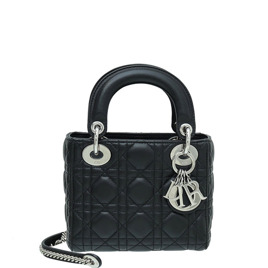 Christian Dior Black Lady Dior Mini Chain Bag Rovelle Bags