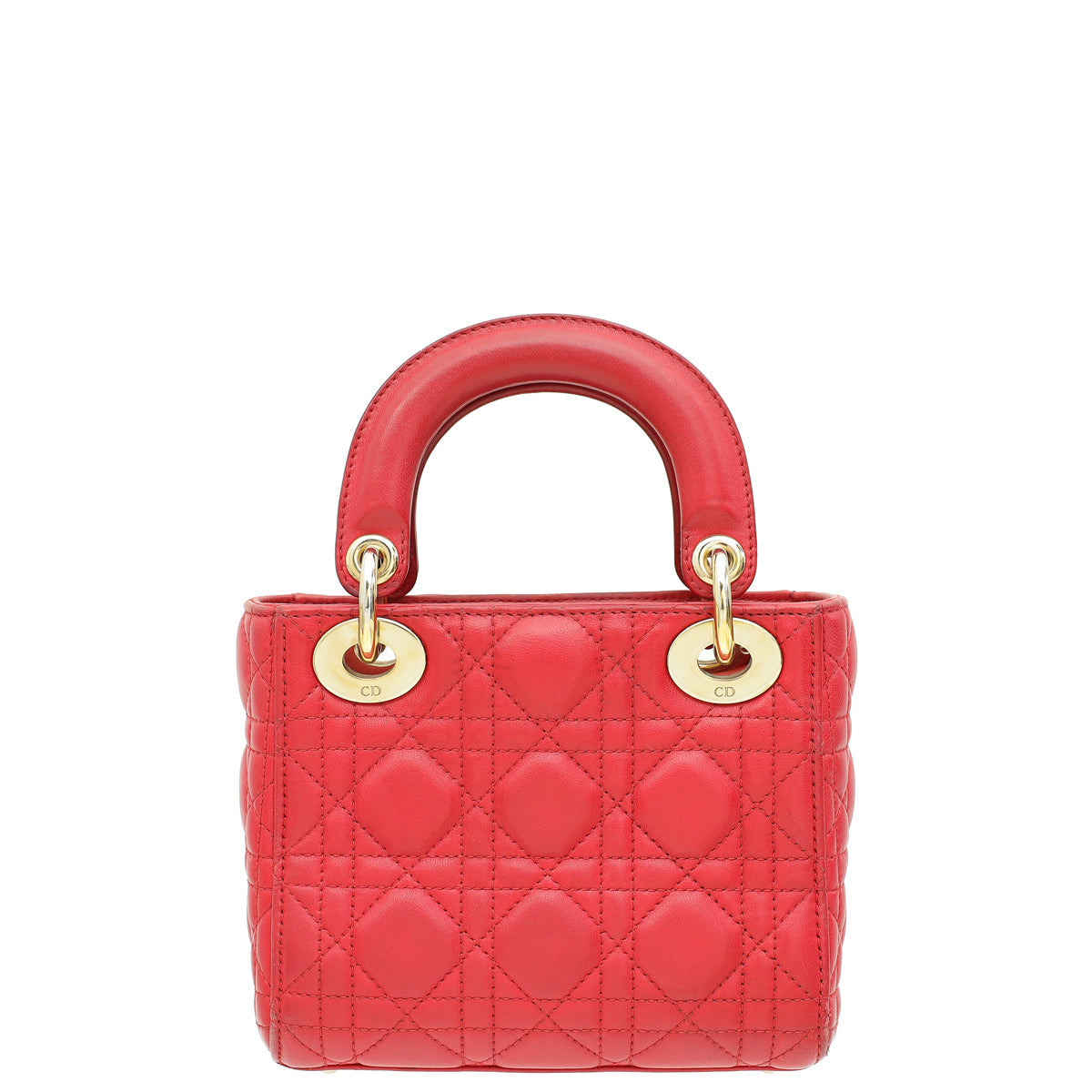 Christian Dior Red Lady Dior Mini Strap Bag Rovelle Bags