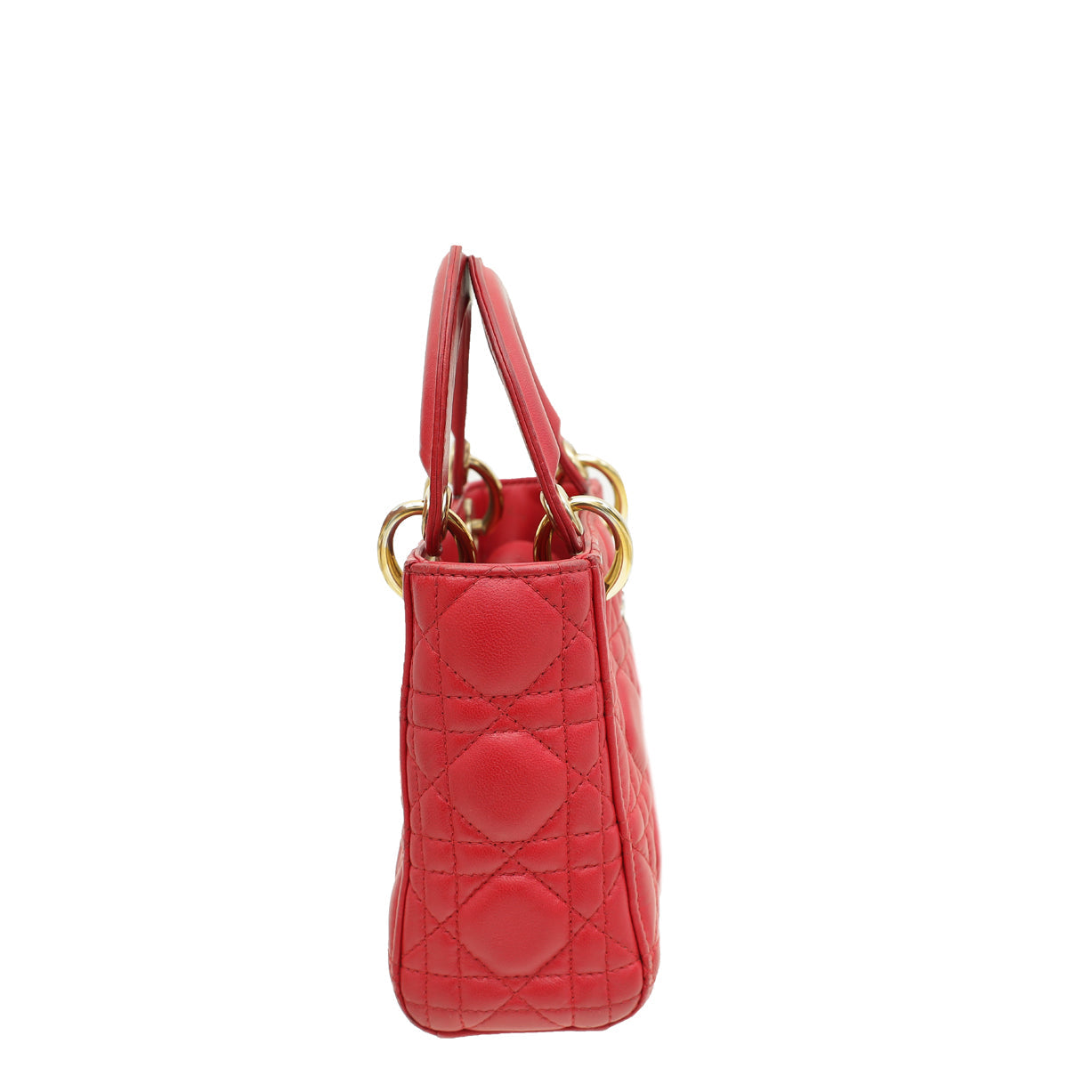 Christian Dior Red Lady Dior Mini Strap Bag Rovelle Bags