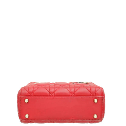 Christian Dior Red Lady Dior Mini Strap Bag Rovelle Bags