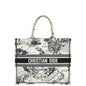 Christian Dior Bicolor Toile De Jouy Zodiac Embroidery Book Tote Large Bag Rovelle Bags
