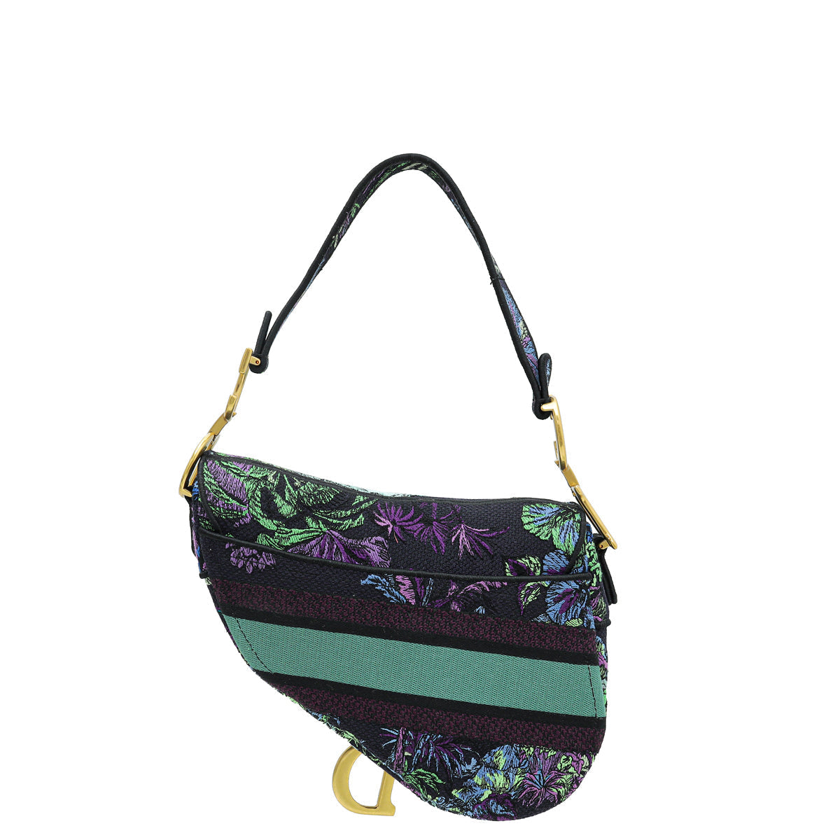 Christian Dior Multicolor Saddle Toile De Jouy Voyage Embroidery Medium Bag Rovelle Bags