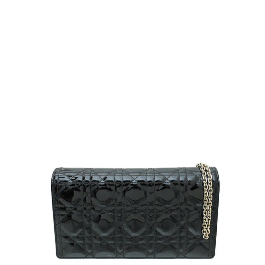 Christian Dior Black Lady Dior Chain Pouch Rovelle Bags