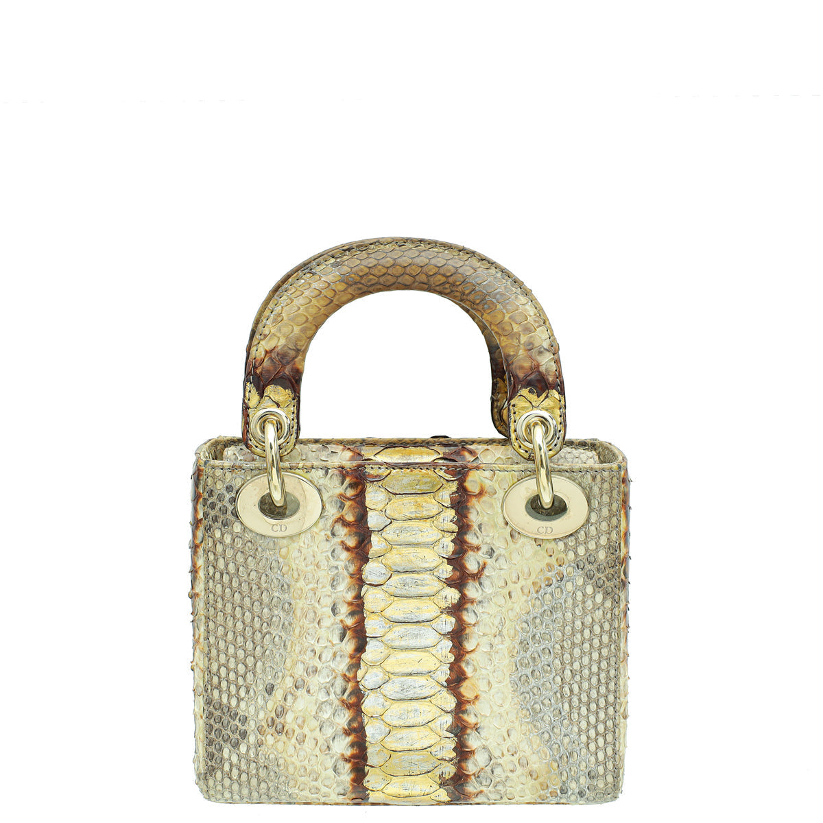 Christian Dior Bicolor Python Mini Lady Dior Bag Rovelle Bags