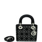 Christian Dior Black Satin Lady Dior Strass Cannage Mini Bag Rovelle Bags