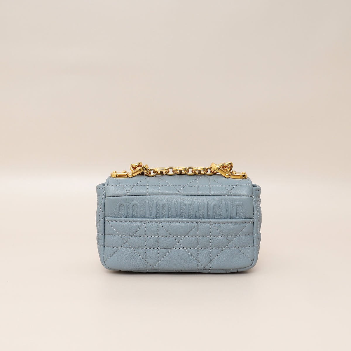 Christian Dior Blue Cannage Micro Caro Bag Rovelle Bags