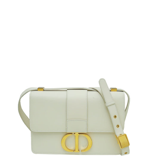 Christian Dior White 30 Montaigne Shoulder Bag Rovelle Bags