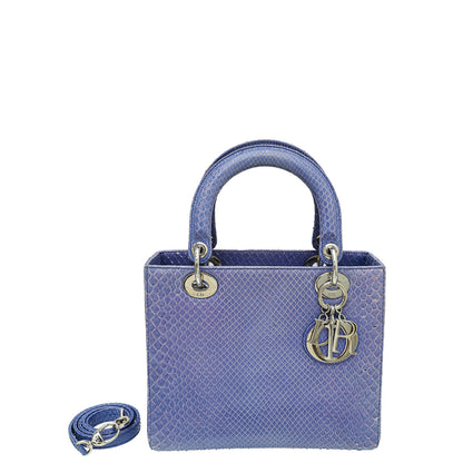 Christian Dior Lilac Lady Dior Python Medium Bag Rovelle Bags