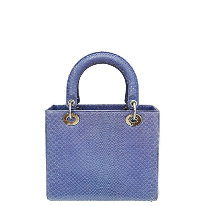 Christian Dior Lilac Lady Dior Python Medium Bag Rovelle Bags