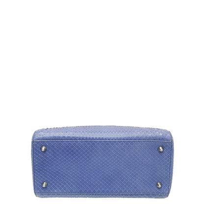 Christian Dior Lilac Lady Dior Python Medium Bag Rovelle Bags