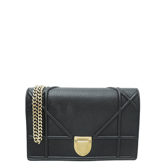 Christian Dior Black Diorama Chain Pouch Rovelle Bags