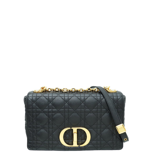 Christian Dior Black Caro Medium Bag Rovelle Bags