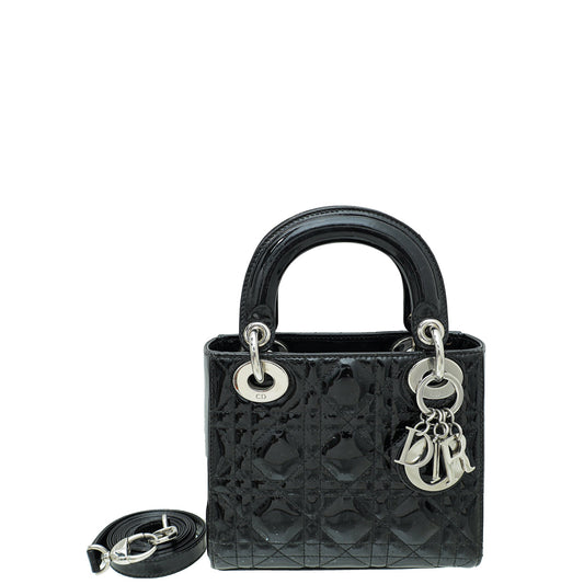 Christian Dior Black Lady Dior Mini Strap Bag Rovelle Bags