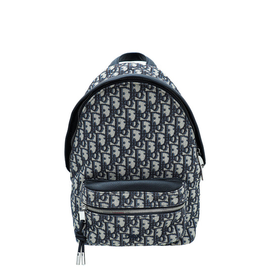 Christian Dior Navy Blue Oblique Backpack Small Bag Rovelle Bags