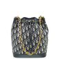Christian Dior Blue Oblique Drawstring Chain Bucket Large Bag Rovelle Bags