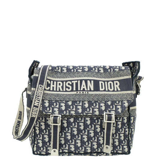 Christian Dior Blue Oblique Diorcamp Medium Bag Rovelle Bags