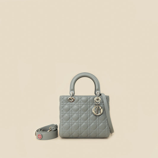 Christian Dior Gray Lady Dior Medium Bag Rovelle Bags
