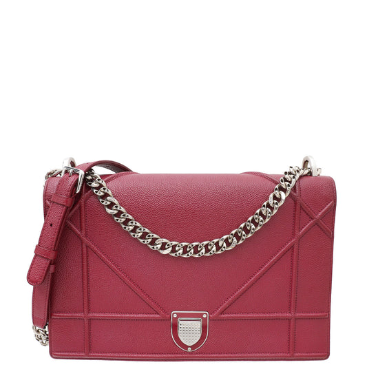 Christian Dior Burgundy Diorama Large Bag Rovelle Bags