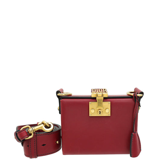 Christian Dior Burgundy Addict Lockbox Bag Rovelle Bags