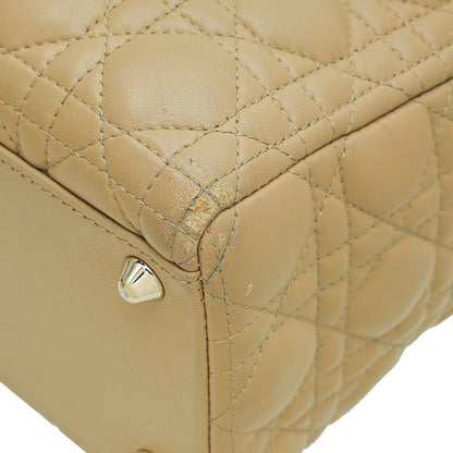 Christian Dior Beige Lady Dior Large Bag Rovelle Bags