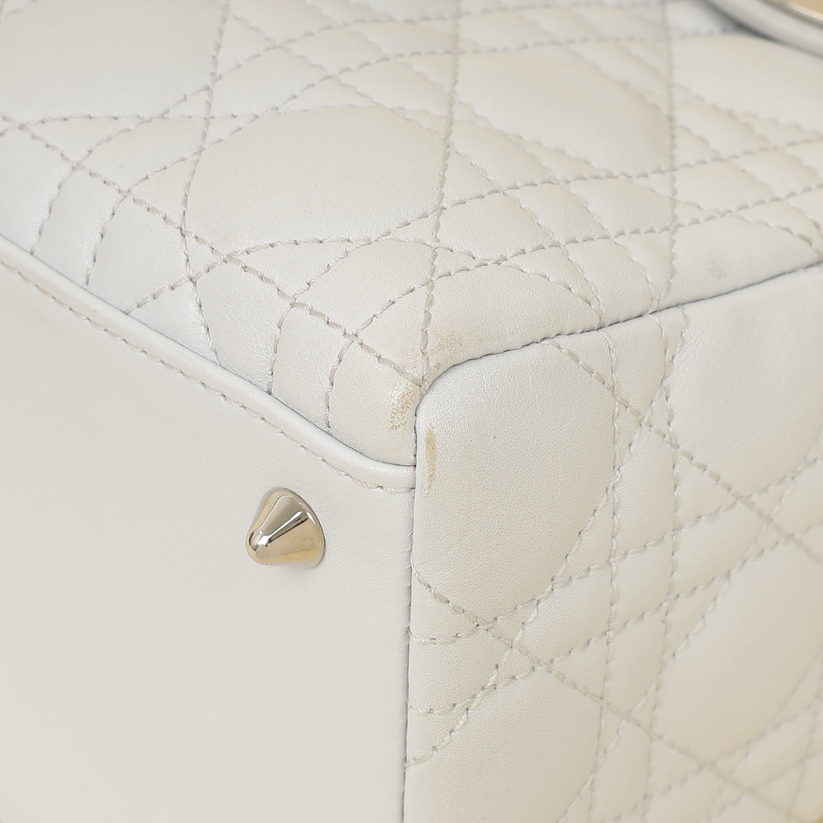 Christian Dior Ghost White Lady Dior Medium Bag Rovelle Bags