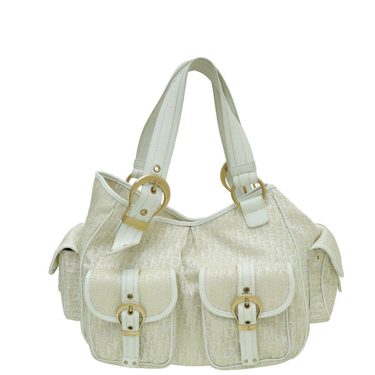 Christian Dior Bicolor Oblique Multi Pocket Shoulder Bag Rovelle Bags