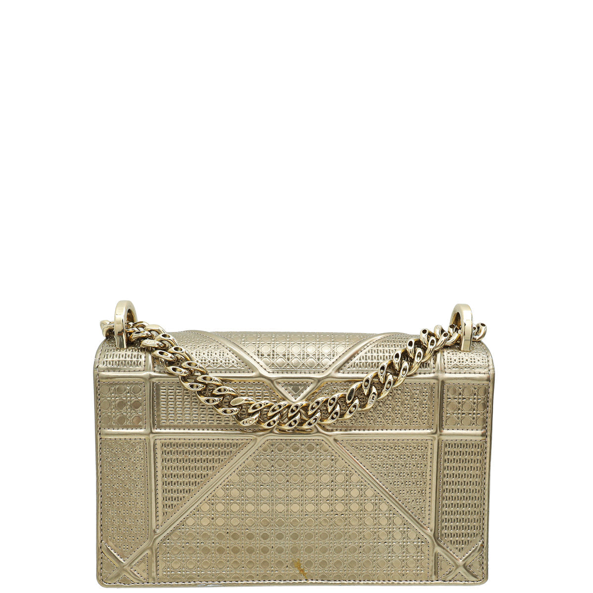 Christian Dior Metallic Champaign Micro Cannage Diorama Small Shoulder Bag Rovelle Bags