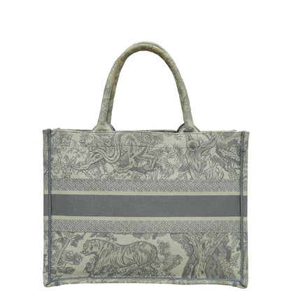 Christian Dior Grey Book Tote Toile De Jouy Medium Bag Rovelle Bags