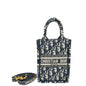 Christian Dior Navy Blue Oblique Mini Vertical Book Tote Bag Rovelle Bags