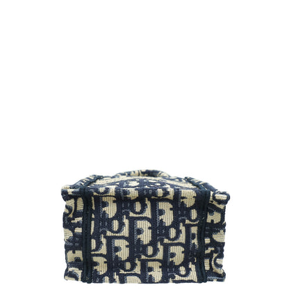 Christian Dior Navy Blue Oblique Mini Vertical Book Tote Bag Rovelle Bags