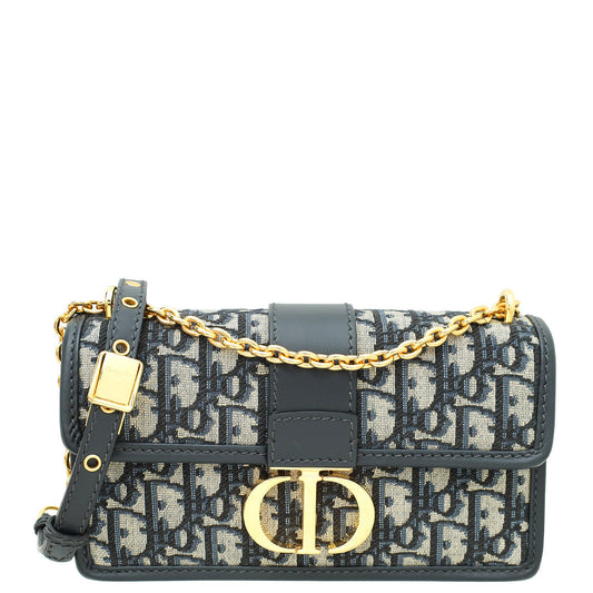 Christian Dior Blue Oblique 30 Montaigne East West Bag Rovelle Bags