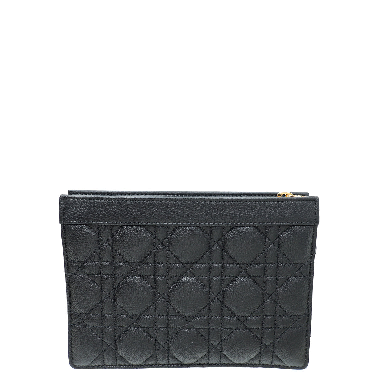 Christian Dior Black Caro Zipped Pouch With Chain Rovelle Bags