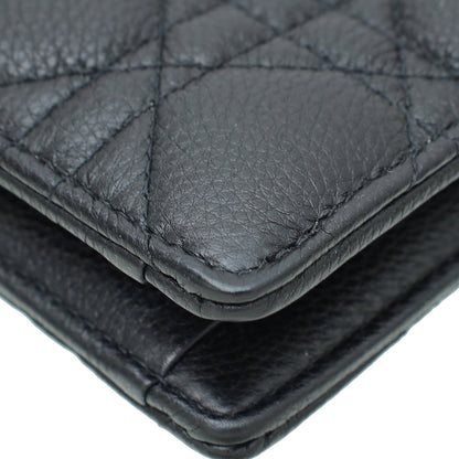 Christian Dior Black Caro Zipped Pouch With Chain Rovelle Bags