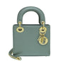Christian Dior Metallic Grey Karung Chain Mini Lady Dior Bag Rovelle Bags