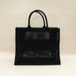 Christian Dior Black Mesh Embroidered Large Book Tote Large Bag Rovelle Bags