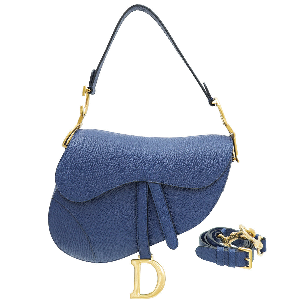 Christian Dior Royal Blue Medium Saddle Bag Rovelle Bags