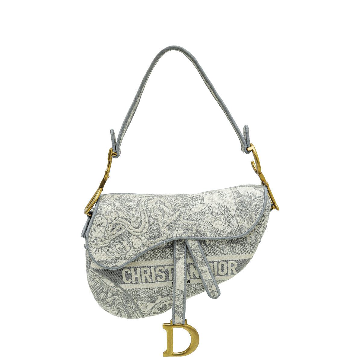 Dior Saddle Leather Crossbody Grey Rovelle Bags