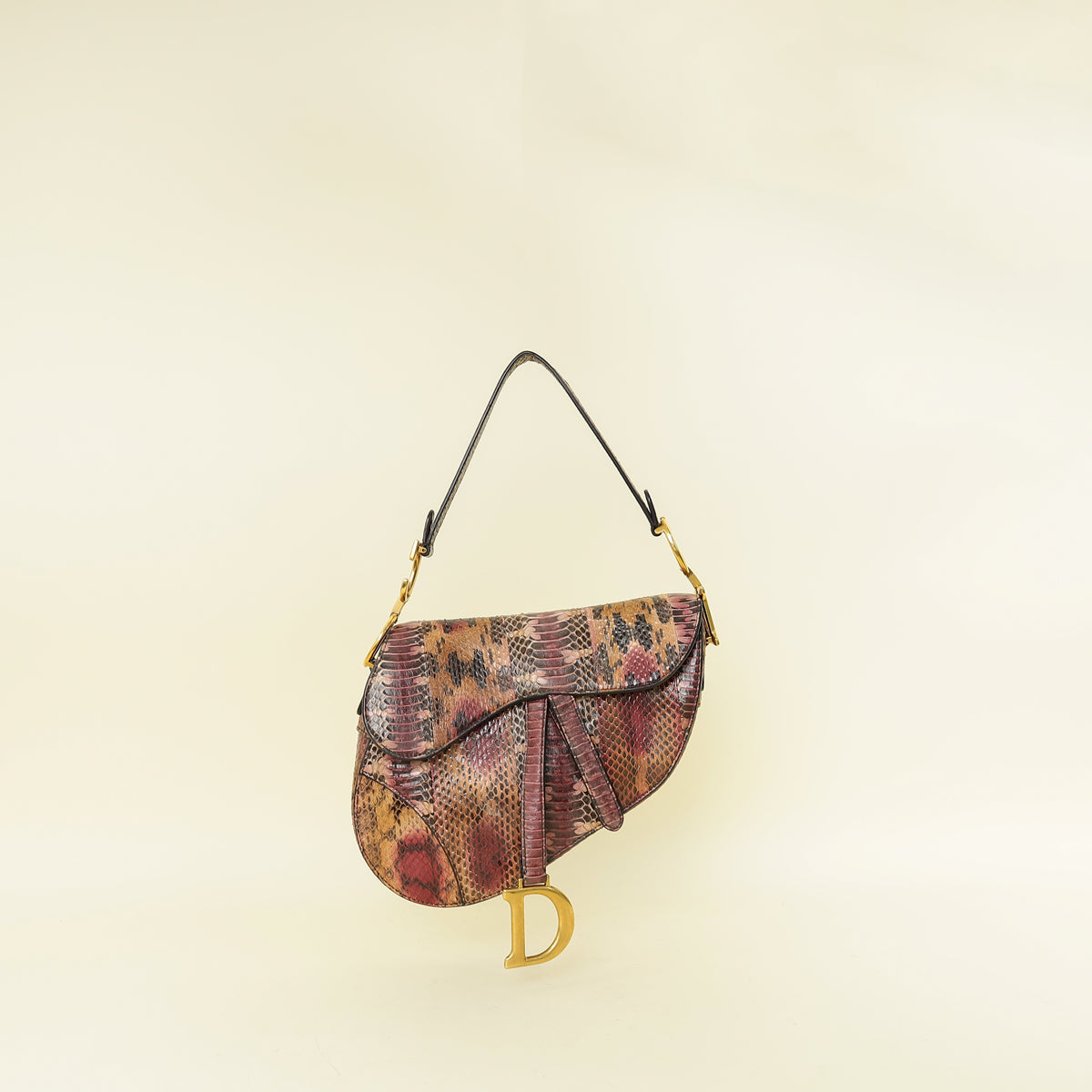 Christian Dior Multicolor Saddle Python Medium Bag Rovelle Bags