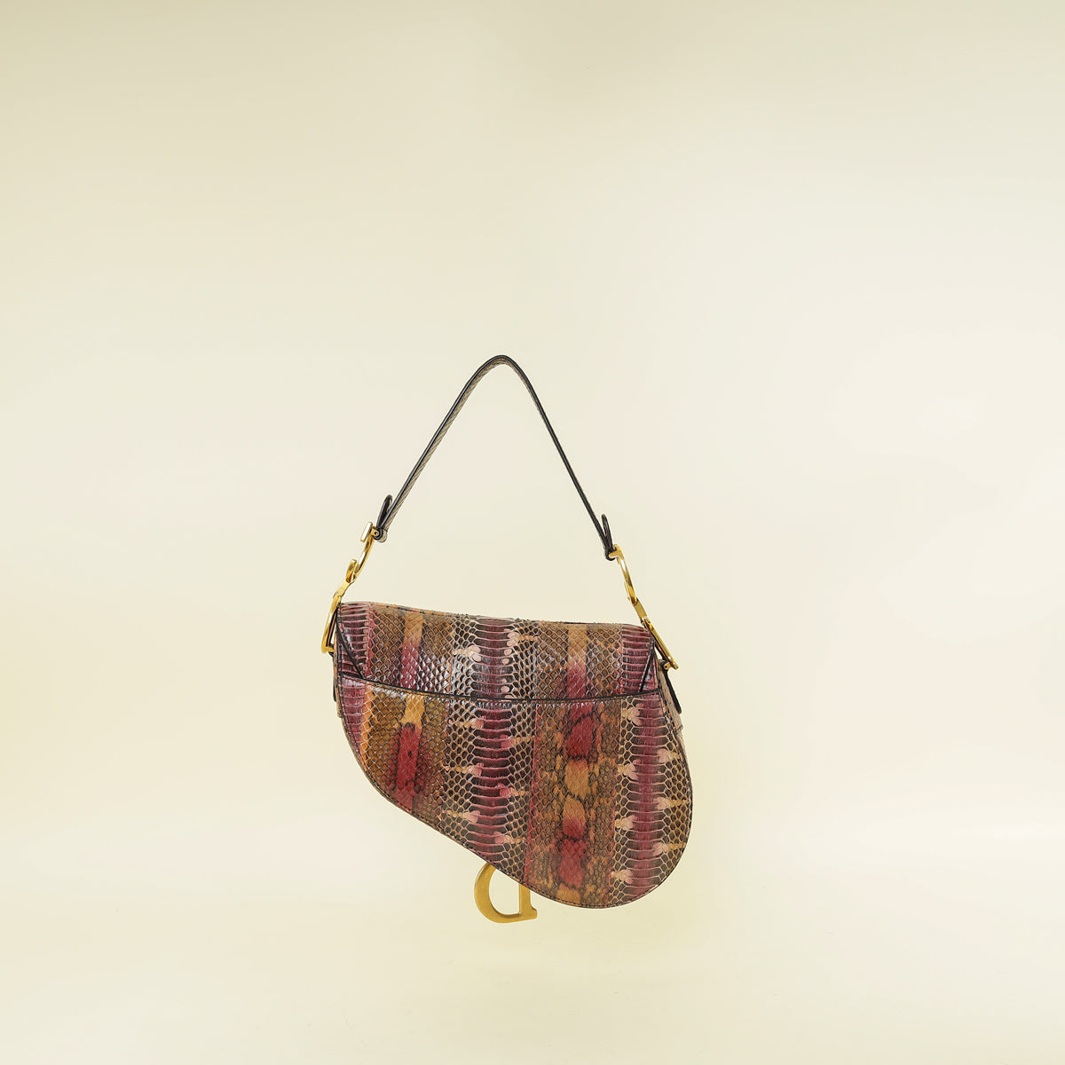 Christian Dior Multicolor Saddle Python Medium Bag Rovelle Bags