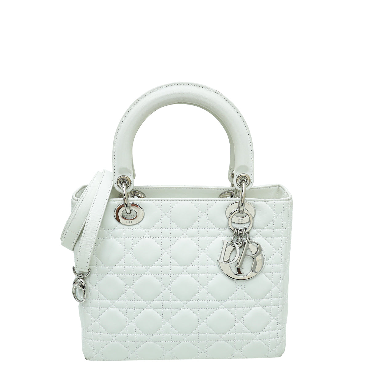 Christian Dior White Lady Dior Medium Bag Rovelle Bags