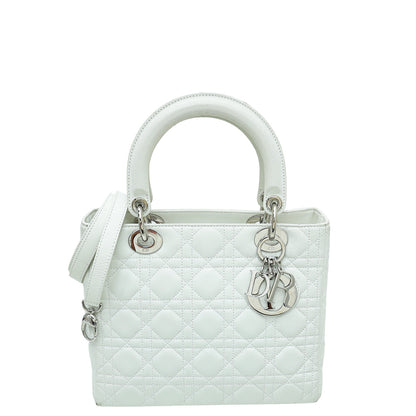 Christian Dior White Lady Dior Medium Bag Rovelle Bags