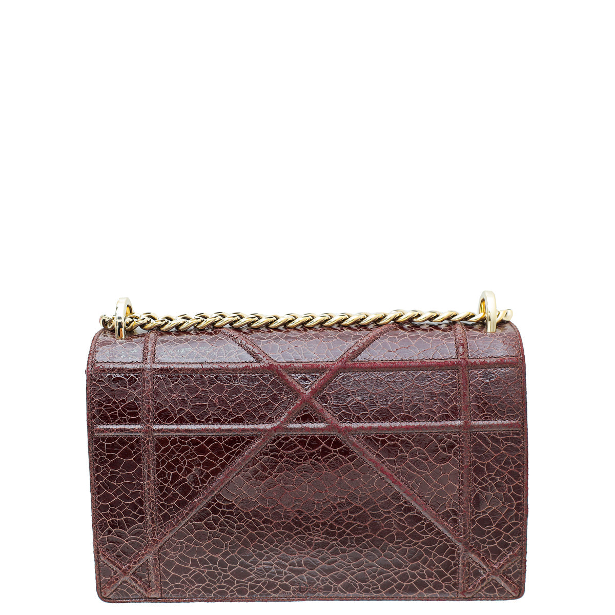 Christian Dior Burgundy Diorama Ceramic Effect Medium Bag Rovelle Bags