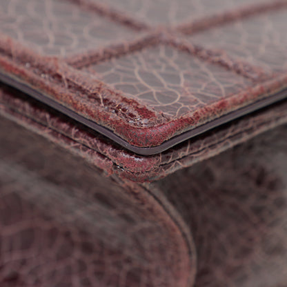 Christian Dior Burgundy Diorama Ceramic Effect Medium Bag Rovelle Bags