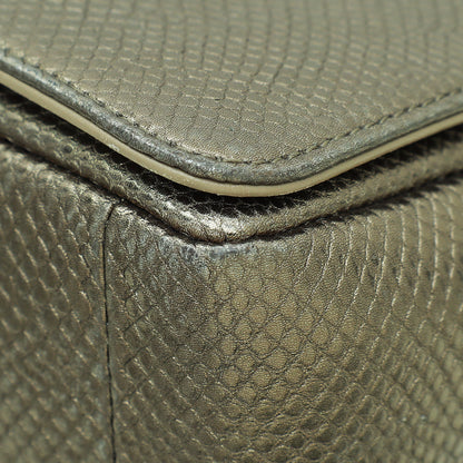 Christian Dior Metallic Olive Green Karung Small Caro Bag Rovelle Bags