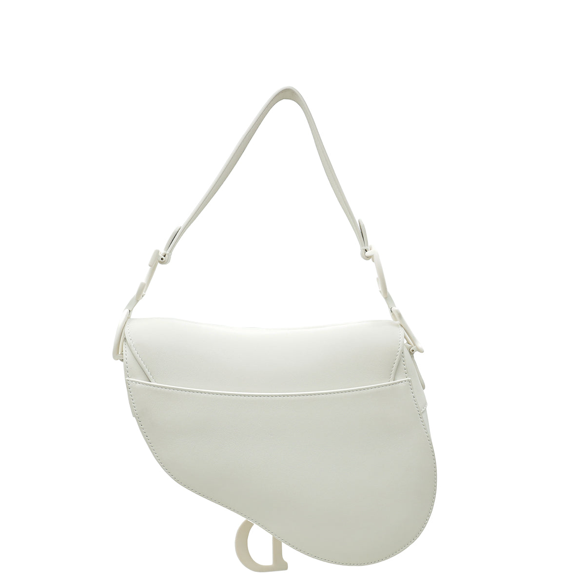 Christian Dior White Saddle Ultra Matte Medium Bag Rovelle Bags