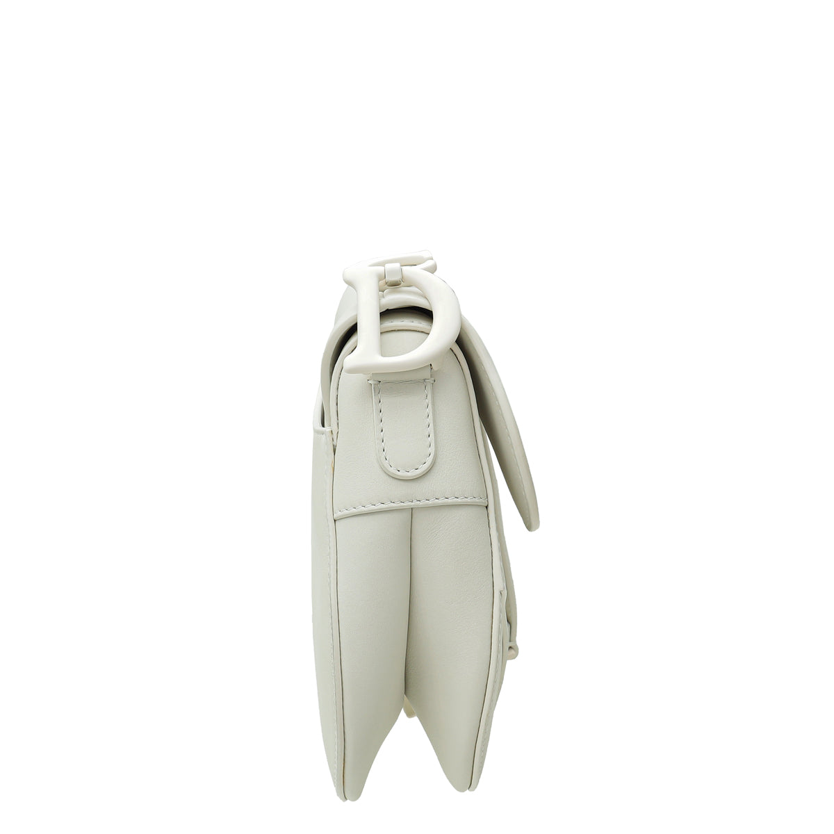 Christian Dior White Saddle Ultra Matte Medium Bag Rovelle Bags