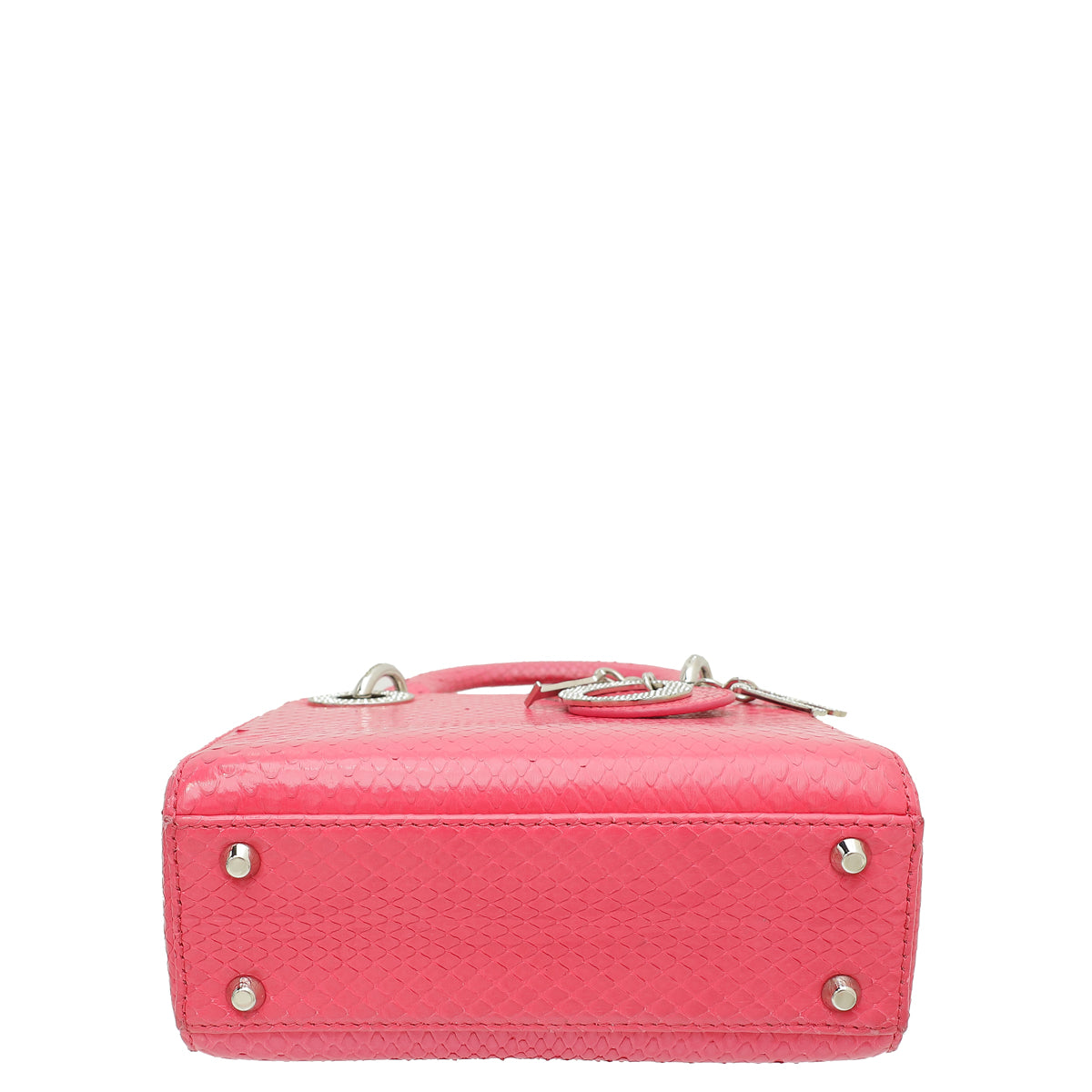 Christian Dior Pink Python Swarovski Crystal Lady Dior Mini Bag Rovelle Bags