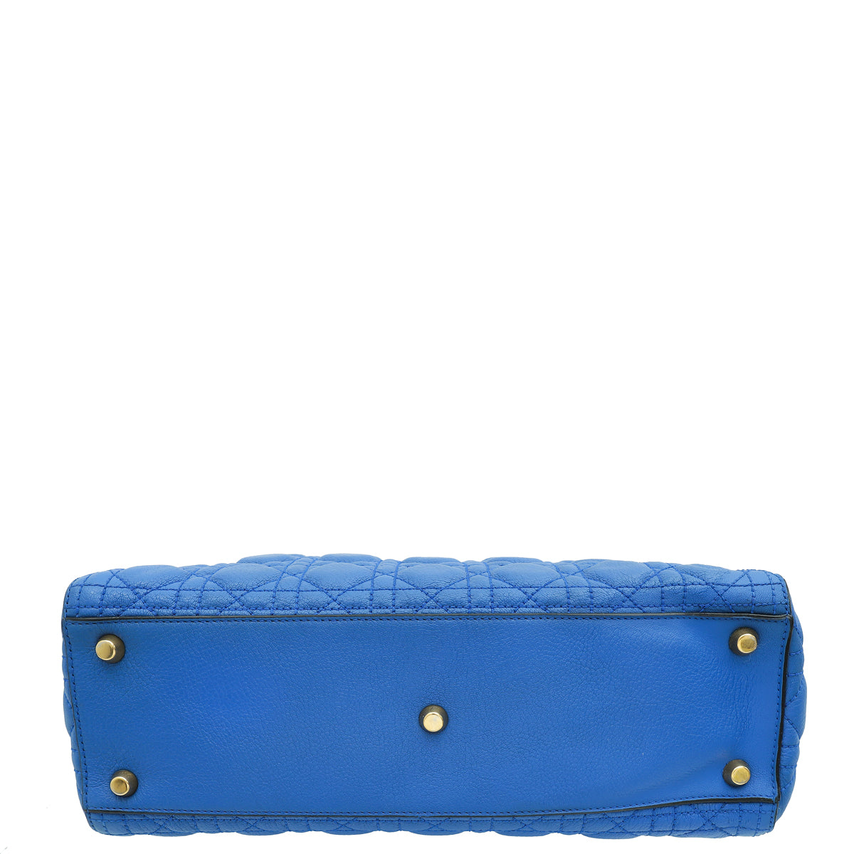 Christian Dior Royal Blue Cannage Supple Lady Dior Large Bag Rovelle Bags