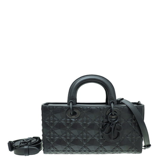 Christian Dior So Black Lady D-Joy Diamond Motif Medium Bag Rovelle Bags