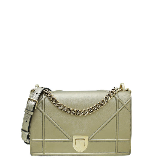 Christian Dior Champagne Diorama Leather Medium Bag Rovelle Bags